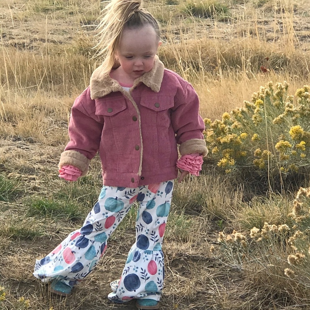 Pink Corduroy Sherpa Jacket